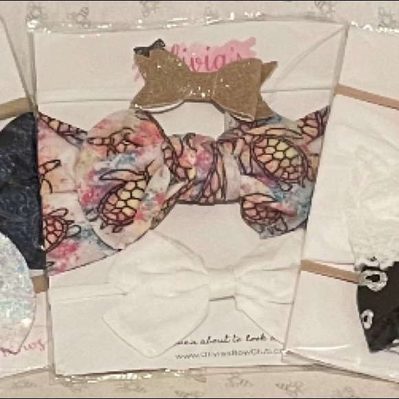 Turtles!  Baby/Toddler Bow Set - Picture 1 of 5